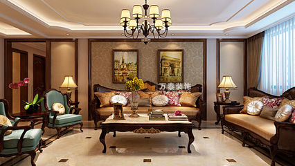 濟南萬泰裝飾東城逸家180平新中式風格裝修設計案例